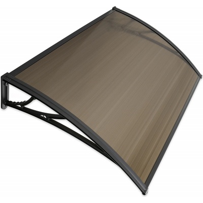 ALDOTRADE dveřní vchodová stříška 150x100cm NEDĚLENÁ hnědá – Zboží Mobilmania