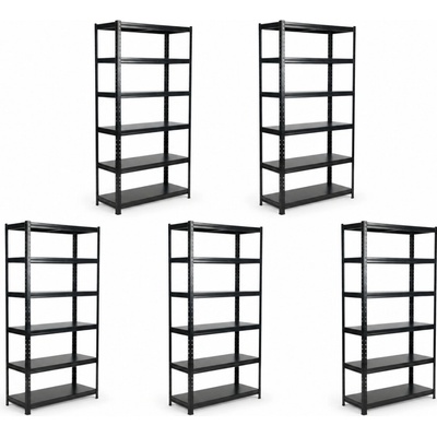Mamutex Standard Regál 240 x 80 x 40 cm čierny 6 políc 5 ks
