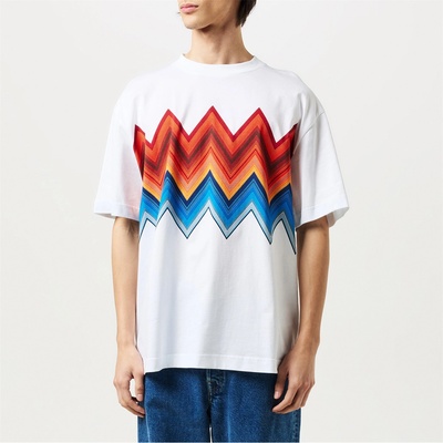 Missoni Тениска MISSONI Big Zig Zag T-Shirt - Wht/Org S01G9