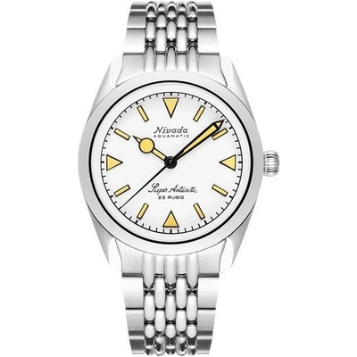 Nivada Grenchen Super Antarctic White Beige Beads of Rice