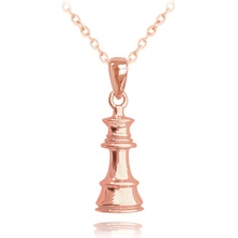 Minet Rose gold stříbrný šachy královna JMAN0299RN45