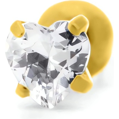 Troli půvabný pozlacený piercing z titanu VSE6015G-PET