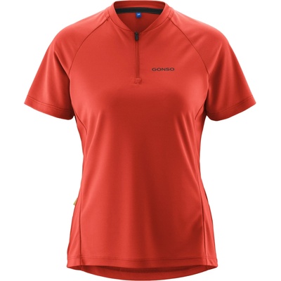 Gonso Дамска фланелка с къс ръкав за колоездене Gonso Women's Sitivo Jersey Blue Cycling jersey - Paprika Flame - размер 50 (EU) (156-2900-0219)