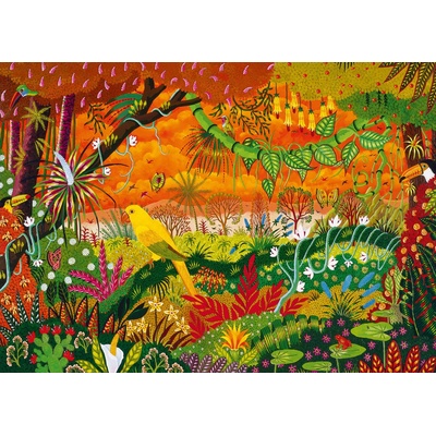 Pieces & Peace - Puzzle Conure Dorée - 1 000 piese