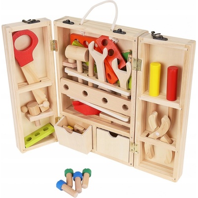 Kruzzel 22697 Dřevěné nářadí v kufříku