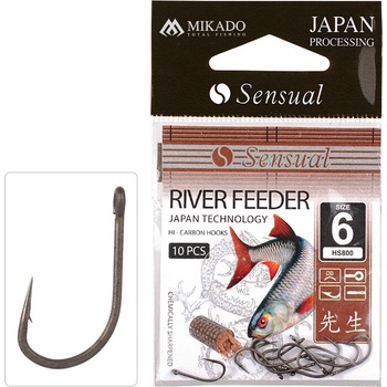 MIKADO HOOK SENSUAL RIVER FEEDER DB vel.6 10 ks