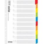 Office Products Herlitz CARDBOARD SCREENS A4 INDEX LAMINATED 10 COLORS