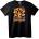 NOONEBRAND Тениска Заредена Котка с Глава Надолу - 3XL, Black