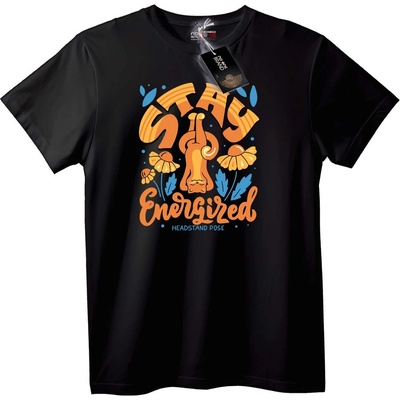 NOONEBRAND Тениска Заредена Котка с Глава Надолу - 3XL, Black