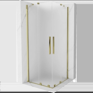 Mexen Velar Duo плъзгаща се душ кабина 100 x 100 см, матирано стъкло, злато - 871-100-100-32-50 (871-100-100-32-50)