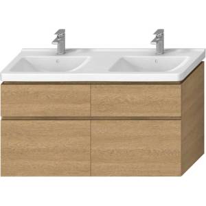 Jika Cubito Pure - Двоен шкаф за мивка 128х68 см, дъб H40J4274025191 (H40J4274025191)