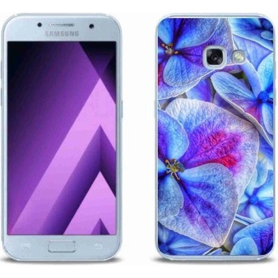 Pouzdro mmCase Gelové Samsung Galaxy A3 2017 - modré květy 1