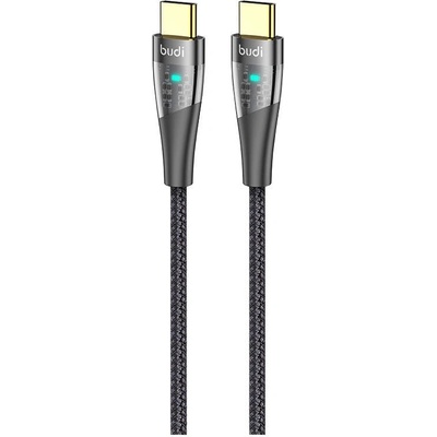 Budi Кабел Budi, USB-C към USB-C, 65W, 1.5m, черен (217TT)