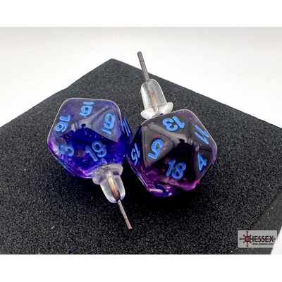 Chessex náušnice Nebula Nocturnal D20 pecka 54510