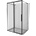 Mexen Rox-3S L 3-стенна разтегателна лява душ кабина 105 x 85 см, черна рамка, черна - 8C2L-105-085-70-70-3S-L (8C2L-105-085-70-70-3S-L)