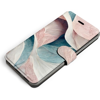 Pouzdro Mobiwear Flip Samsung Galaxy M13 - VP33S Růžový a zelenkavý mramor