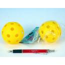 Floorball lopta plast priemer 7 5cm asst 2 farby