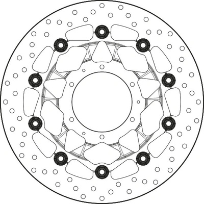 Predný brzdový kotúč Brembo HONDA 1000 CBR RR ABS 2009 - 2016