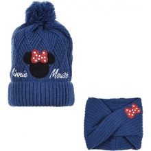 Dívčí set čepice a nákrčníku Minnie Mouse HS4052 tmavě modrá