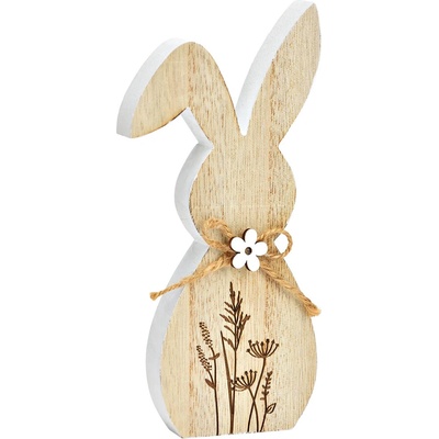 Textilomanie Veľkonočný drevený zajac FLORAL RABBIT 20 cm