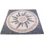 vidaXL Плочки Мозаика Слънчев Мотив Многоцветен 120 x 120 cm Мрамор (42033517)