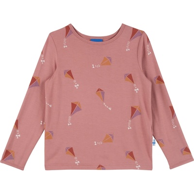 Finkid Детска блуза с дълъг ръкав Finkid Kid's Juhannus Sun Longsleeve - Peach - размер 130/140 (704-5779-0316)