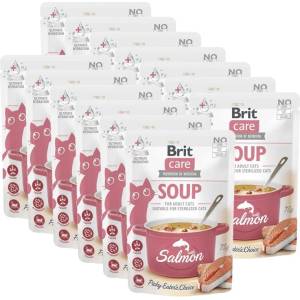 Brit Care Cat Soup с сьомга 15 x 75 г
