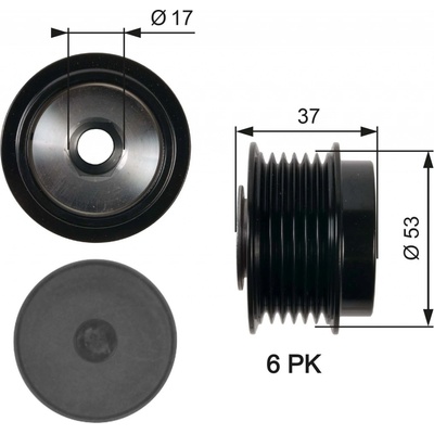 Voľnobeżka alternátora GATES OAP7015