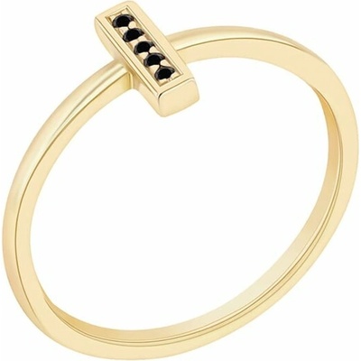 Eppi Zlatý prsten s černými diamanty Mahir R43200