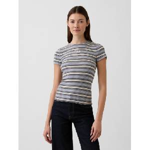 GAP Ребрести тениска с лого GAP GAP | Sin | ЖЕНИ | XS