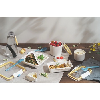 Lunch box BLACK BLUM Appetit, 880ml, biely/medový BA012