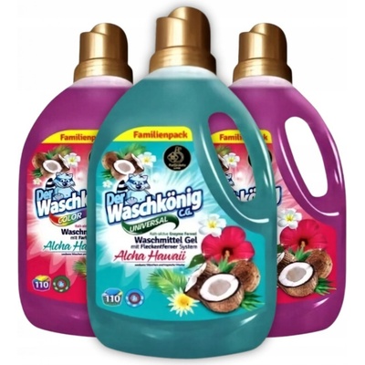 Der Waschkonig gel na praní Tropické ovoce 3 x 3,05 l 330 PD