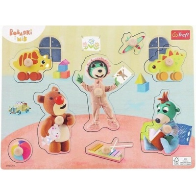 Trefl vkladacie puzzle Medveď 8 dielikov