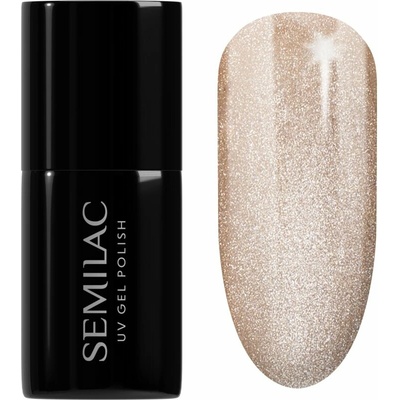 Semilac UV Hybrid Gloss GALA gélový lak na nechty s použitím UV/LED lampy odtieň 663 Blush Gloss 7 ml