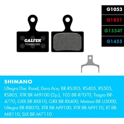GALFER Накладки Galfer велосипед FD496G1053 PERFORMANCE Shimano XTR