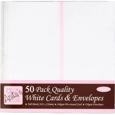WEST DESIGN 10,5x21cm přání a obálky 50ks (240g/m2) bílé