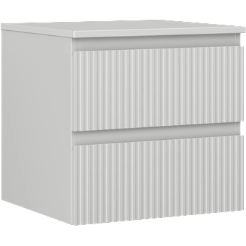 Mexen Rivel баня долен шкаф 50 см с плот, 2 чекмеджета, релефен, сив мат - 91A20-05047-2-BFFC62 (91A20-05047-2-BFFC62)