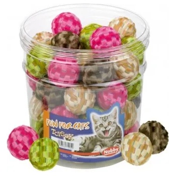 Image 1 of Nobby Играчка за котка плюшено топче цветно/каре 4 см nobby Германия 71905