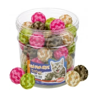 Nobby Играчка за котка плюшено топче цветно/каре 4 см nobby Германия 71905