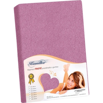 Bellatex froté plachta Kamilka tmavo fialová 200x220