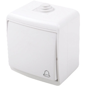 ELMARK СТЪЛБИЩЕН/ЗВЪНЧЕВ БУТОН ОТКРИТ МОНТАЖ БЯЛ ip44 (1922130107)