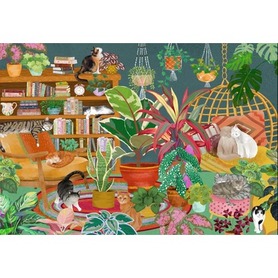 Pieces & Peace - Puzzle Boho Cats - 1 000 piese