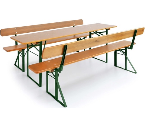 HTI Pivní set skládací s opěrkou Farblos 220 x 50 x 3