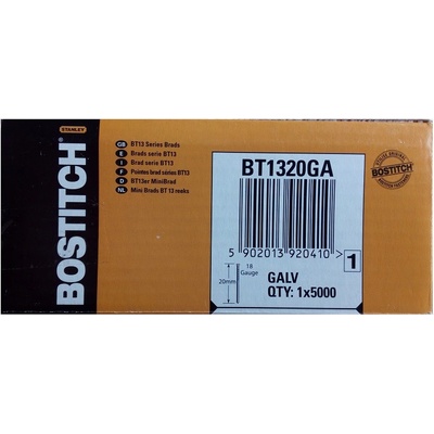 Bostitch hřebíčky BT13 - 20mm pozink 5.000ks v bal. BT1320GA