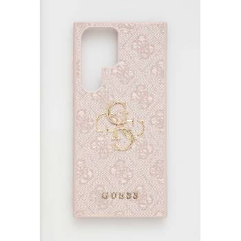 GUESS Предпазен калъф Guess PU 4G Metal Logo за Samsung Galaxy S23 ULTRA, Розов