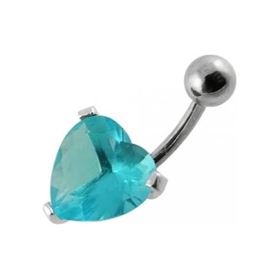 Šperky4U stříbrný piercing do pupíku srdíčko BP01012-Q