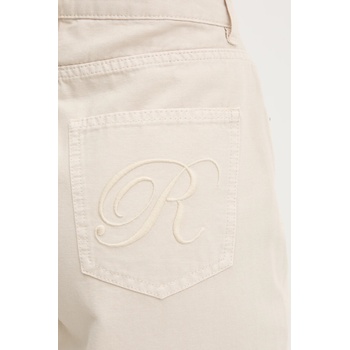 Rotate Памучен панталон Rotate в бежово с широка каройка, с висока талия 1142981763 (1142981763)