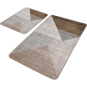Mila Home Сиви-кафяви кадифени килими за баня в комплект от 2 бр. 60x100 cm - Mila Home (HKG-TY-PASPAS-020)