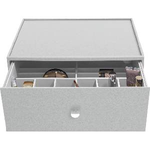Stackers Органайзер за козметика Stackers Pebble дълбок с чекмедже supersize каменносив (76050)