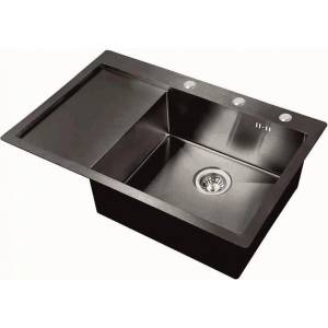 Inter Ceramic Кухненска мивка ICK 7951B, Inter Ceramic, алпака, със сифон, 78x51см (7951B) Мивка за вграждане